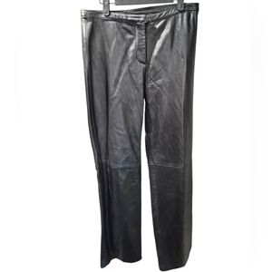 Vintage Croft & Barrow Genuine Lambskin Leather Pants. Black–Size 8.NWT